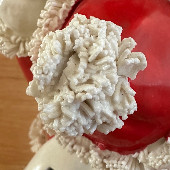 Vintage Santa Claus Bank Coin Bank Spaghetti Trim Japan 1950's-60's - Picture 5 of 14